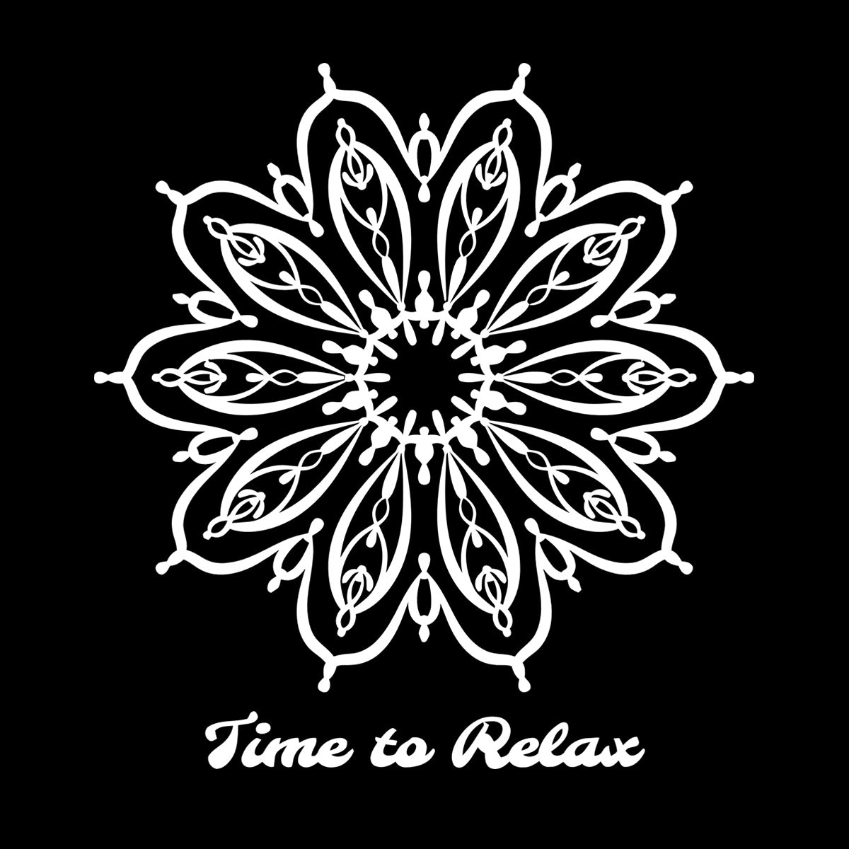 Lettering Stickers Yoga Mandala Lotus Flower Motivation Quote Can Modify And Add Information