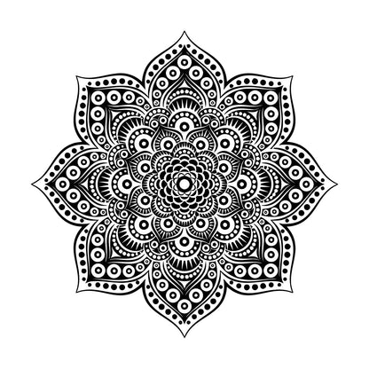 Wall Decals Paster Paper Yoga Meditation Balance Mandala Flower Ornament Art Decoration
