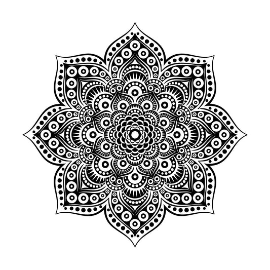 Wall Decals Paster Paper Yoga Meditation Balance Mandala Flower Ornament Art Decoration