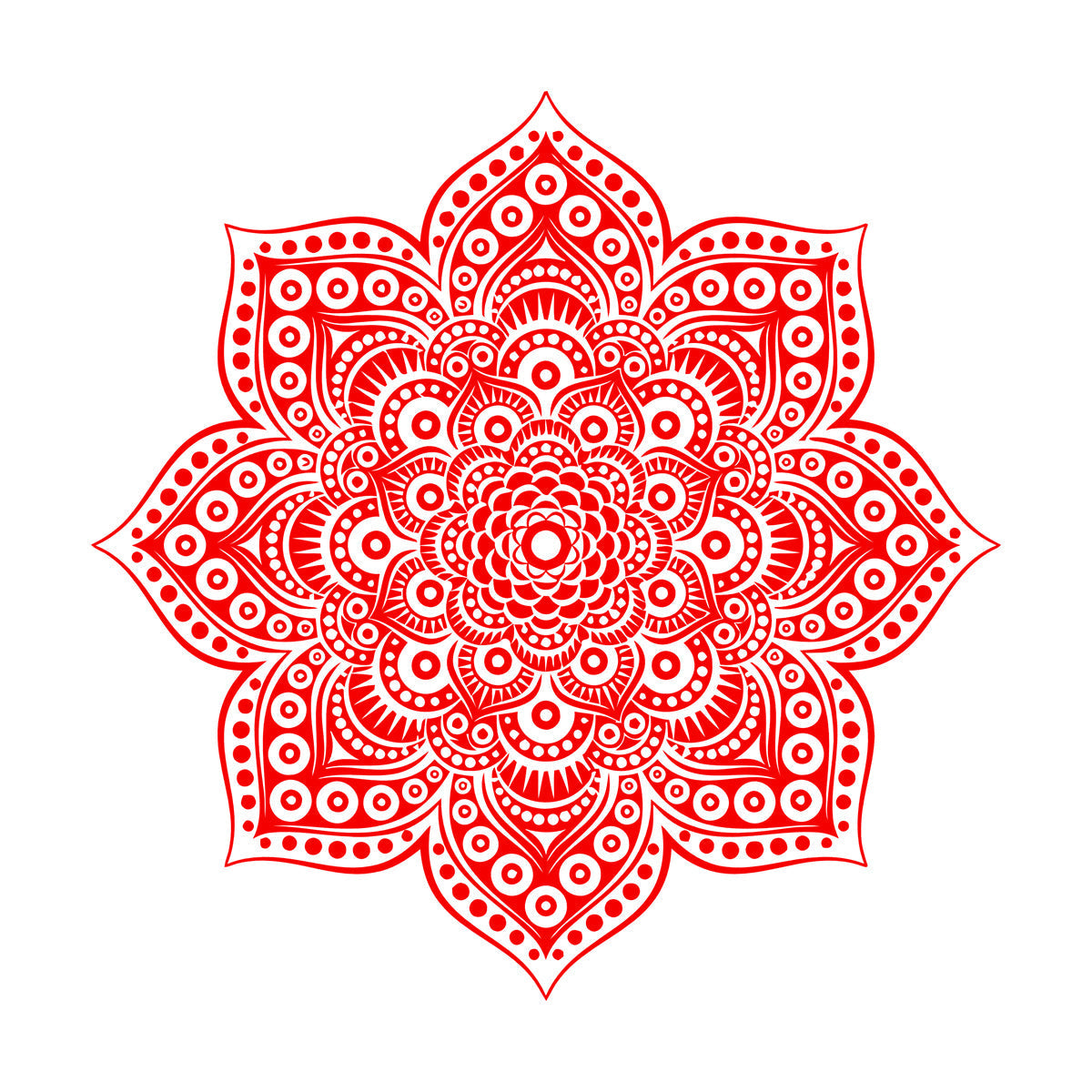 Wall Decals Paster Paper Yoga Meditation Balance Mandala Flower Ornament Art Decoration