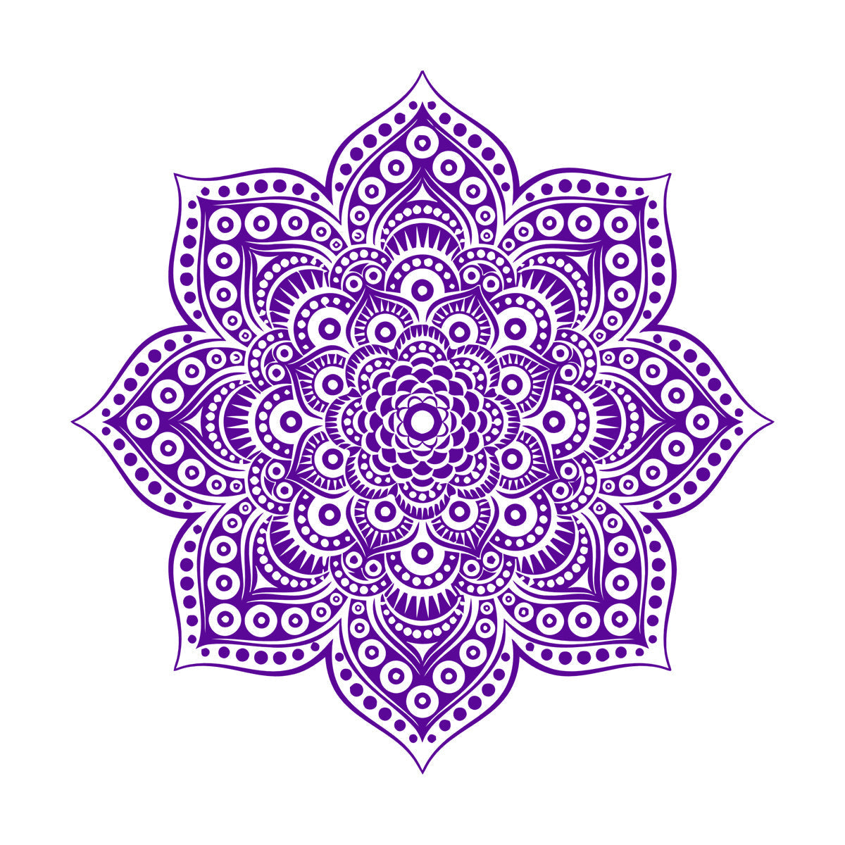 Wall Decals Paster Paper Yoga Meditation Balance Mandala Flower Ornament Art Decoration