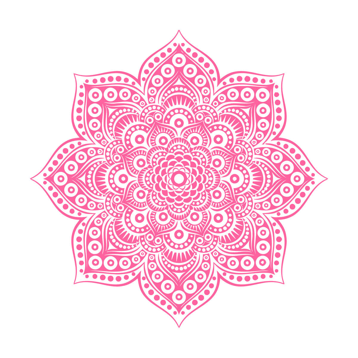 Wall Decals Paster Paper Yoga Meditation Balance Mandala Flower Ornament Art Decoration