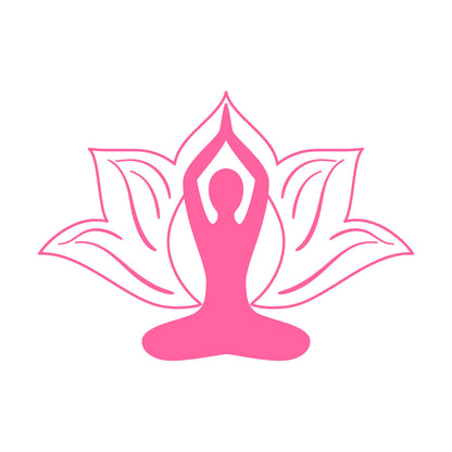 Vinyl Wall Stickers Yoga Pose Meditation Zen Flower Lotus Wall Beautification