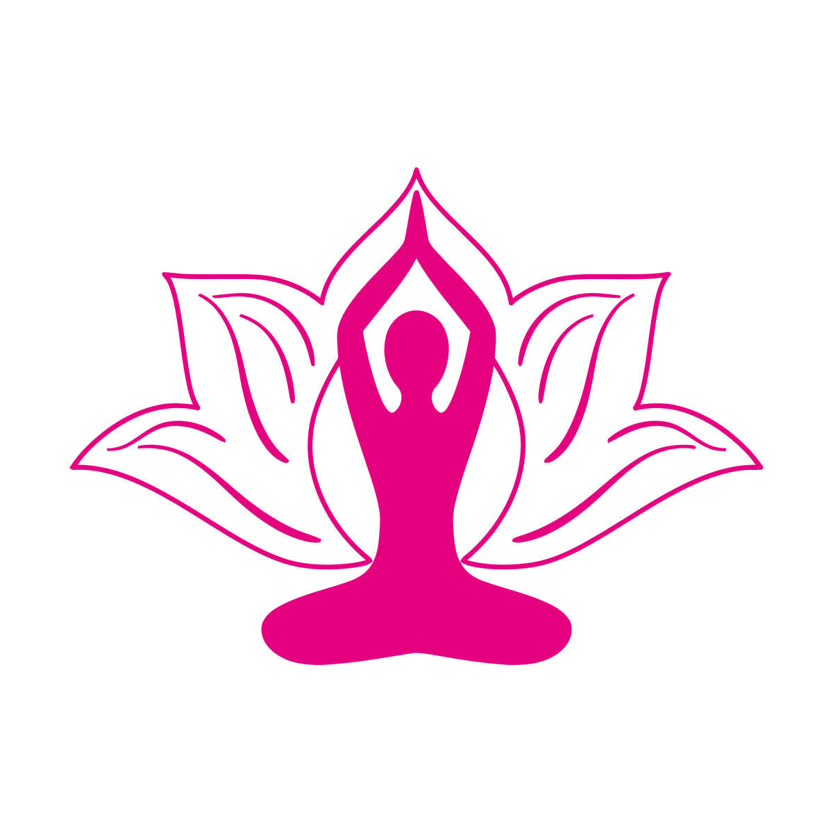 Vinyl Wall Stickers Yoga Pose Meditation Zen Flower Lotus Wall Beautification