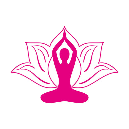 Vinyl Wall Stickers Yoga Pose Meditation Zen Flower Lotus Wall Beautification