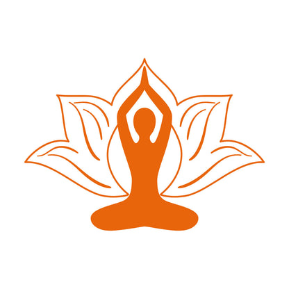 Vinyl Wall Stickers Yoga Pose Meditation Zen Flower Lotus Wall Beautification