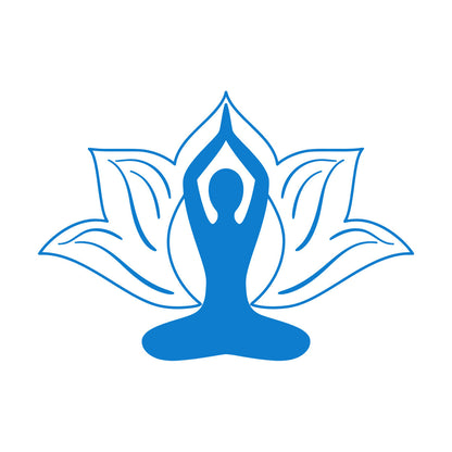 Vinyl Wall Stickers Yoga Pose Meditation Zen Flower Lotus Wall Beautification