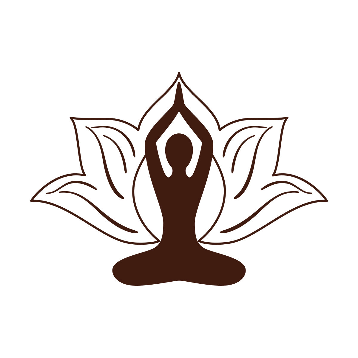 Vinyl Wall Stickers Yoga Pose Meditation Zen Flower Lotus Wall Beautification