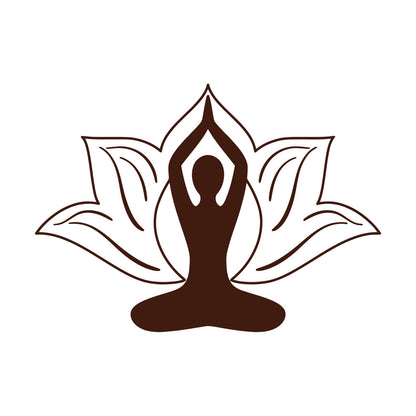 Vinyl Wall Stickers Yoga Pose Meditation Zen Flower Lotus Wall Beautification