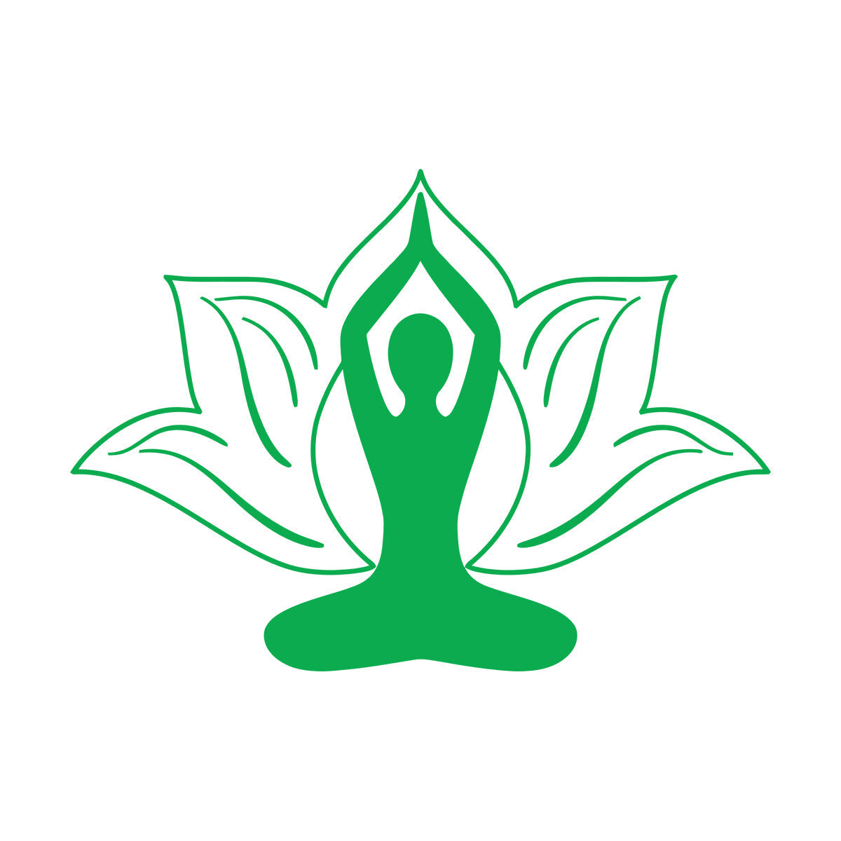 Vinyl Wall Stickers Yoga Pose Meditation Zen Flower Lotus Wall Beautification