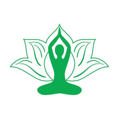 Vinyl Wall Stickers Yoga Pose Meditation Zen Flower Lotus Wall Beautification