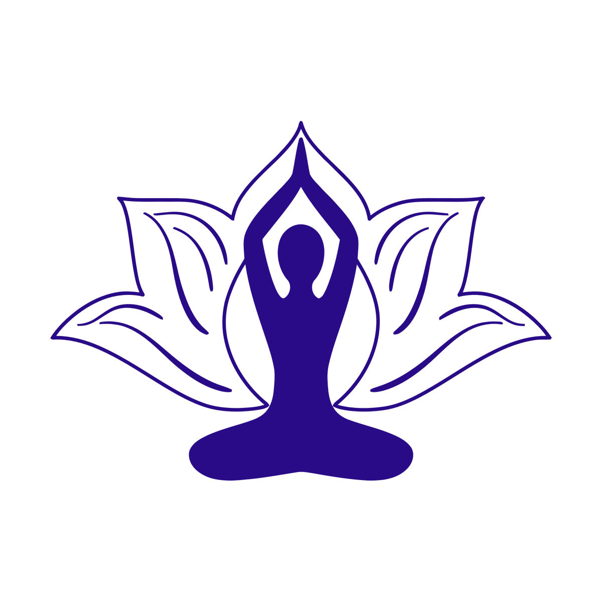 Vinyl Wall Stickers Yoga Pose Meditation Zen Flower Lotus Wall Beautification