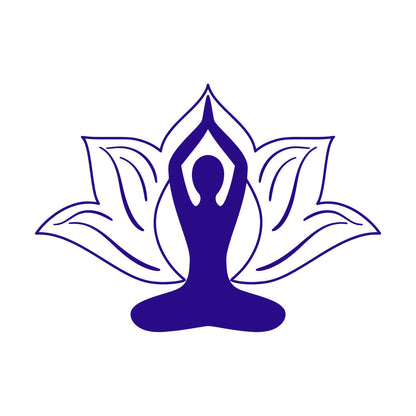 Vinyl Wall Stickers Yoga Pose Meditation Zen Flower Lotus Wall Beautification