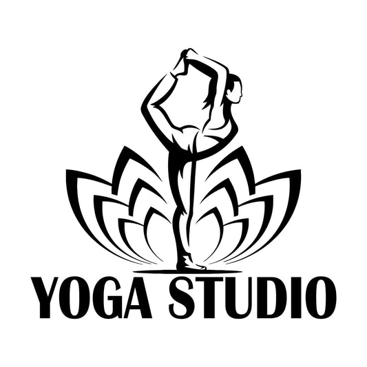 Yoga Studio Logo Pose Lotus Flower Wall Decals Car Body Decoration