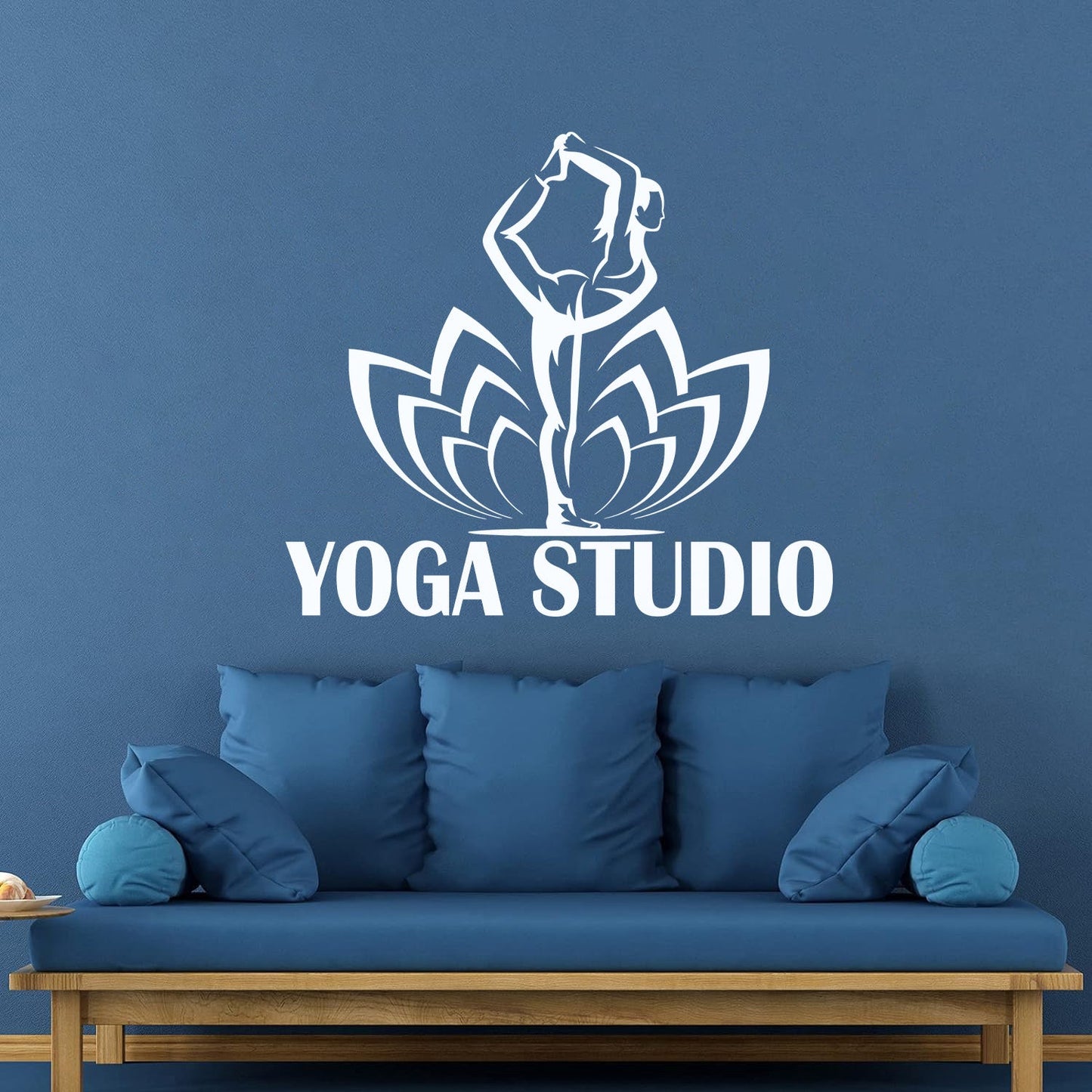 Yoga Studio Logo Pose Lotus Flower Wall Decals Car Body Decoration