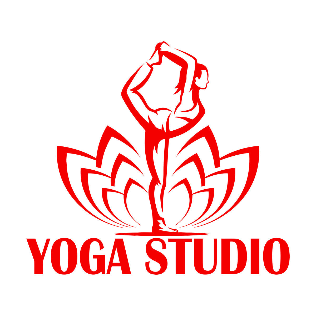 Yoga Studio Logo Pose Lotus Flower Wall Decals Car Body Decoration