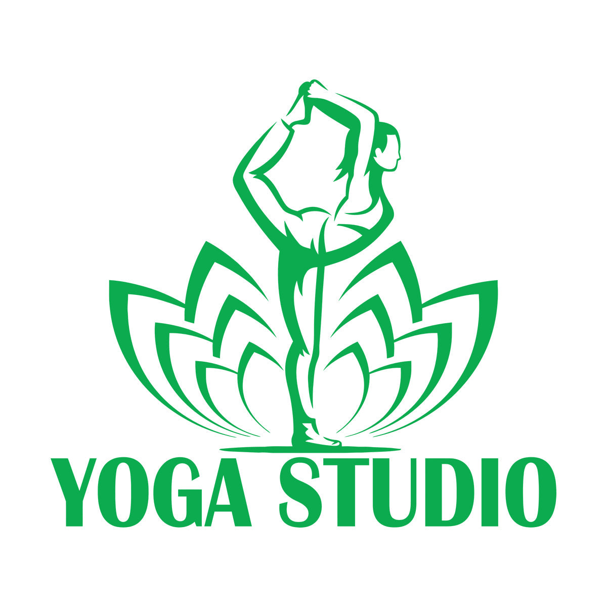 Yoga Studio Logo Pose Lotus Flower Wall Decals Car Body Decoration