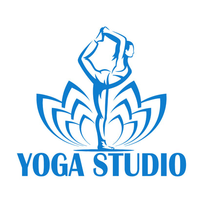 Yoga Studio Logo Pose Lotus Flower Wall Decals Car Body Decoration