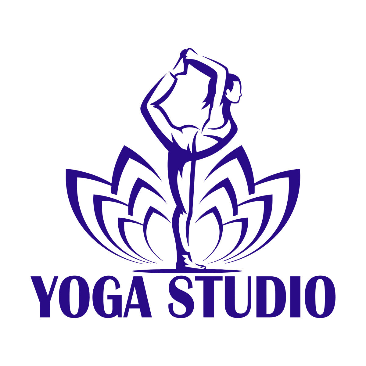 Yoga Studio Logo Pose Lotus Flower Wall Decals Car Body Decoration