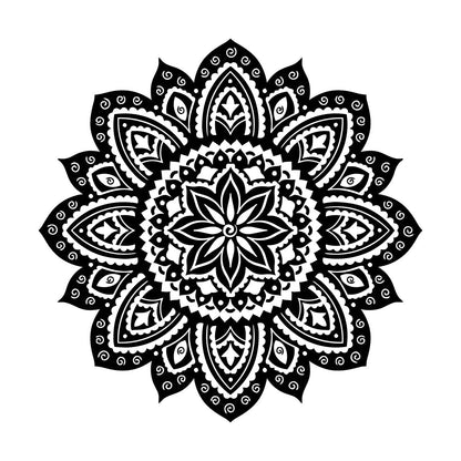 Vinyl Wall Decals Yoga Studio Mandala Lotus Flower Home Window Decals