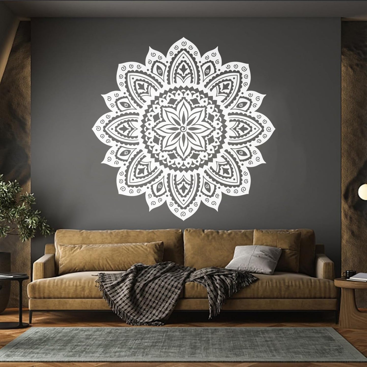 Vinyl Wall Decals Yoga Studio Mandala Lotus Flower Home Window Decals