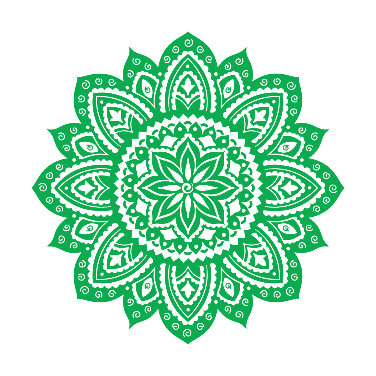 Vinyl Wall Decals Yoga Studio Mandala Lotus Flower Home Window Decals