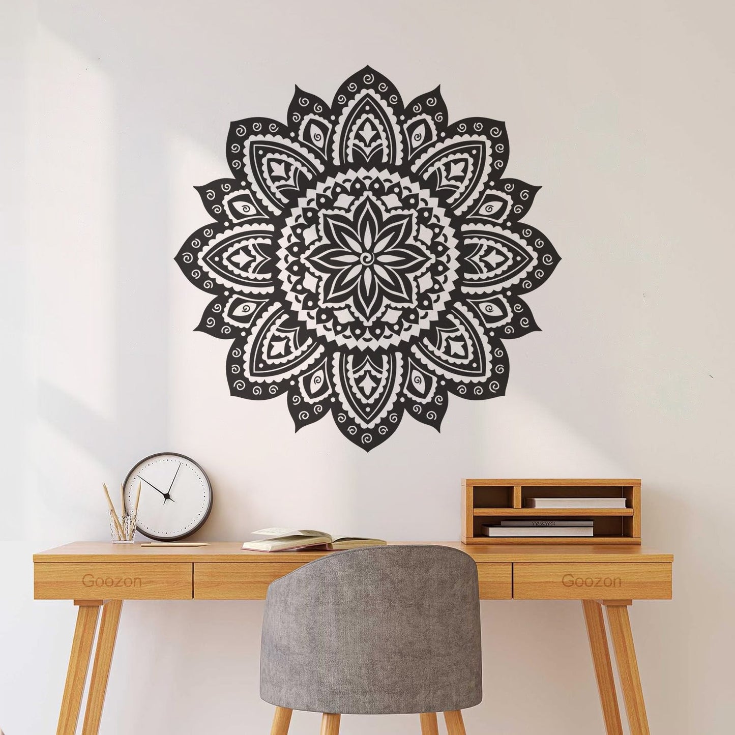 Vinyl Wall Decals Yoga Studio Mandala Lotus Flower Home Window Decals