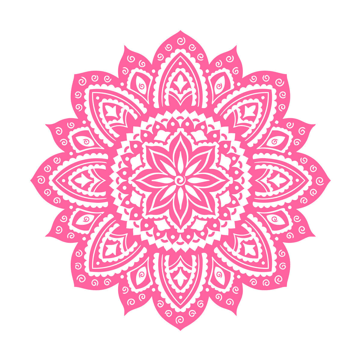 Vinyl Wall Decals Yoga Studio Mandala Lotus Flower Home Window Decals
