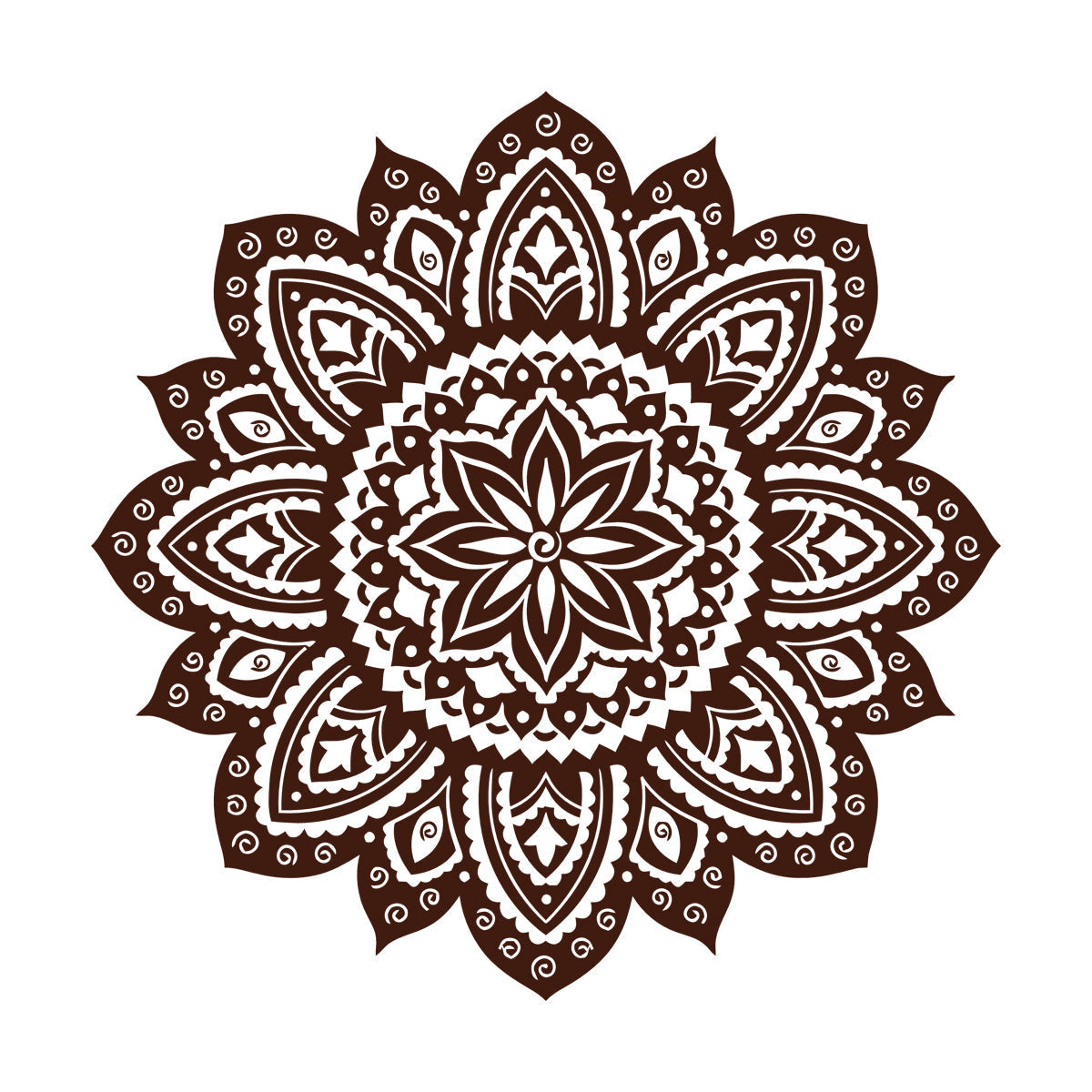 Vinyl Wall Decals Yoga Studio Mandala Lotus Flower Home Window Decals