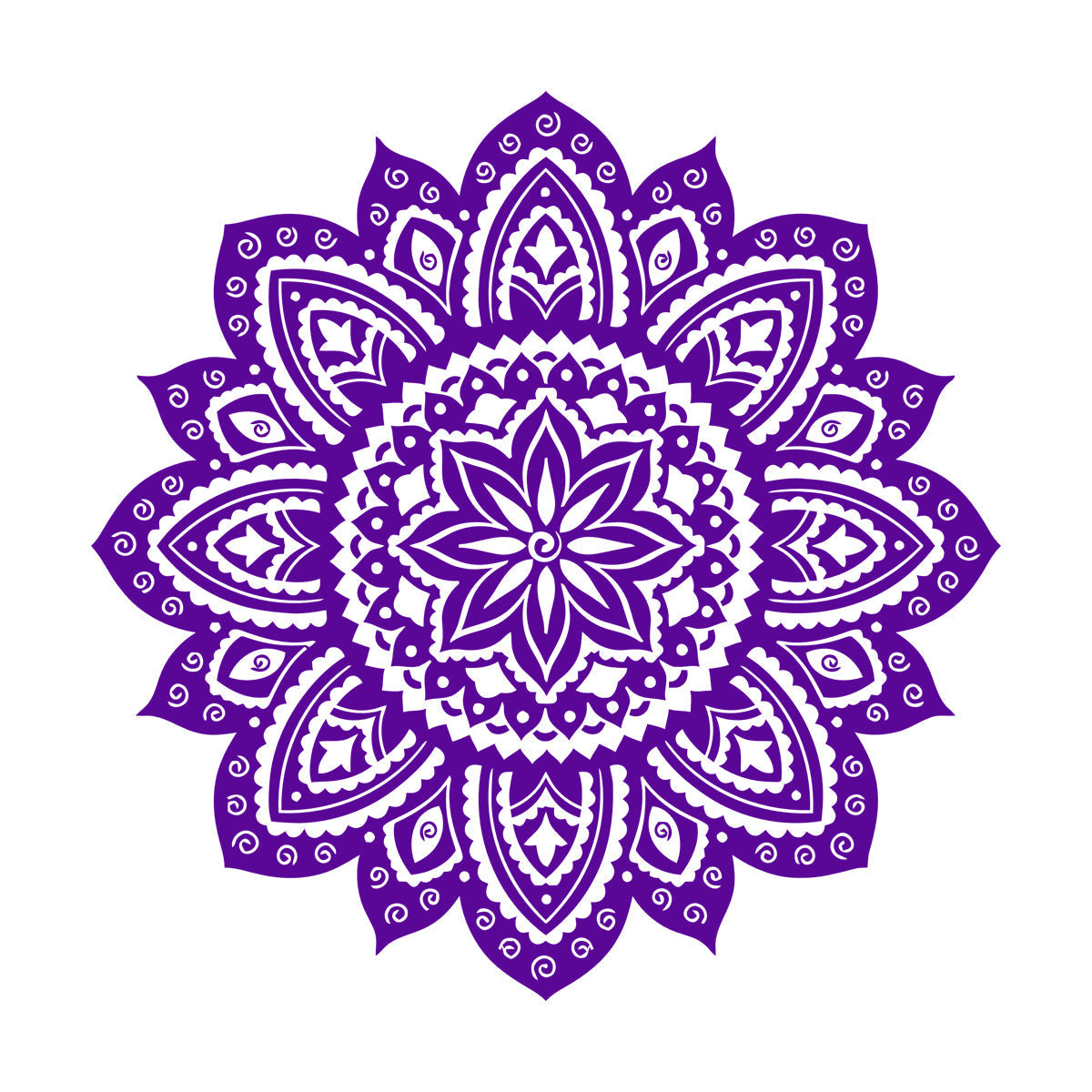 Vinyl Wall Decals Yoga Studio Mandala Lotus Flower Home Window Decals