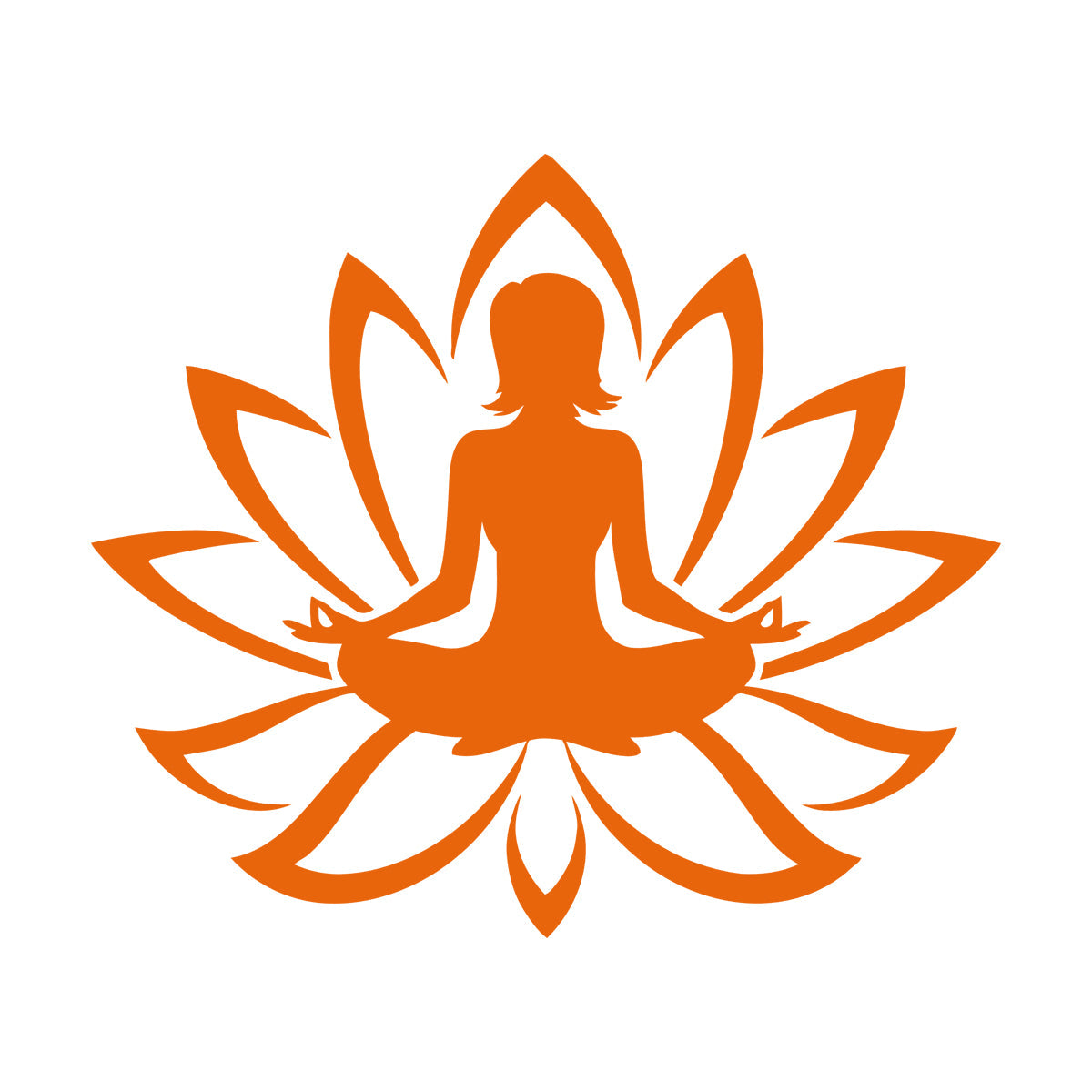 Engraving Decals Yoga Studio Meditation Lotus Woman Flower Glass Stickers