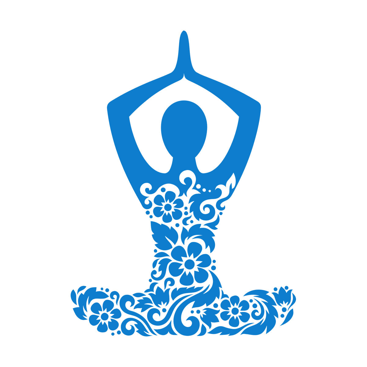 Mural And Wall Vinyl Decal Yoga Studio Meditation Om Lotus Pose Flowers Store Decoration