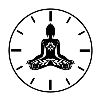 Wall Stickers Paster Paper Yoga Time Lotus Meditation Pose Zen Flowers Tattoo Culture