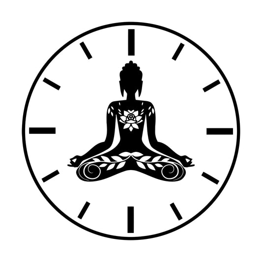 Wall Stickers Paster Paper Yoga Time Lotus Meditation Pose Zen Flowers Tattoo Culture