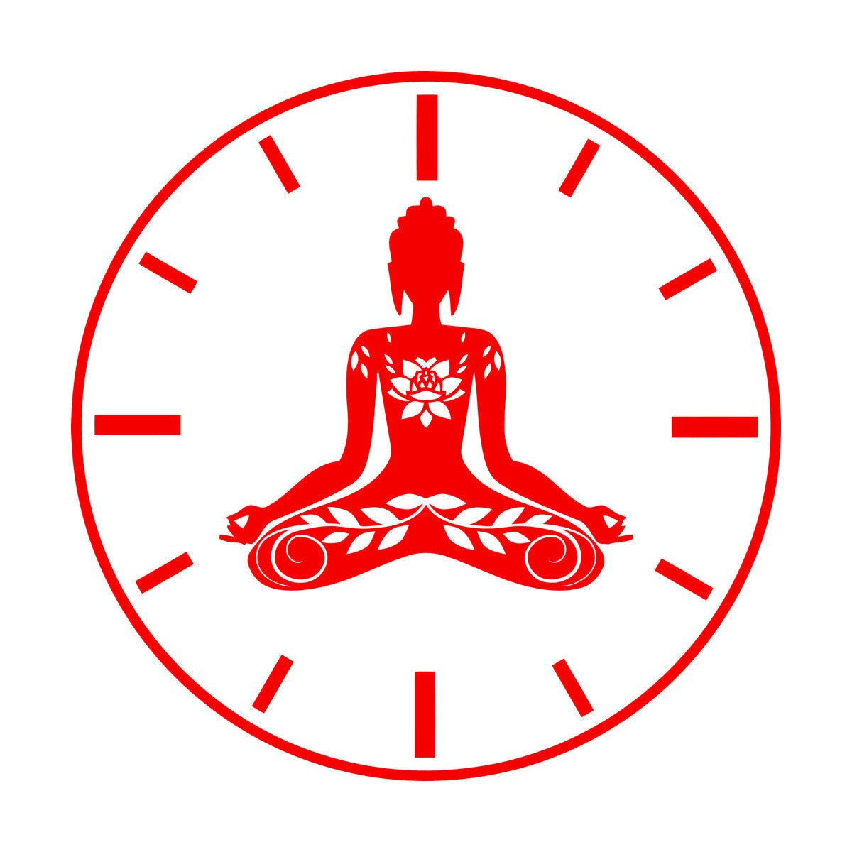 Wall Stickers Paster Paper Yoga Time Lotus Meditation Pose Zen Flowers Tattoo Culture