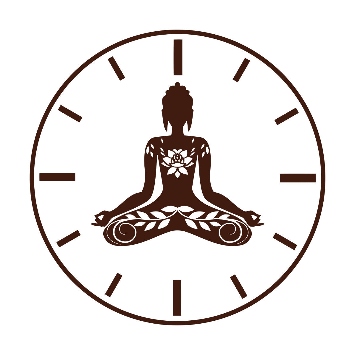 Wall Stickers Paster Paper Yoga Time Lotus Meditation Pose Zen Flowers Tattoo Culture
