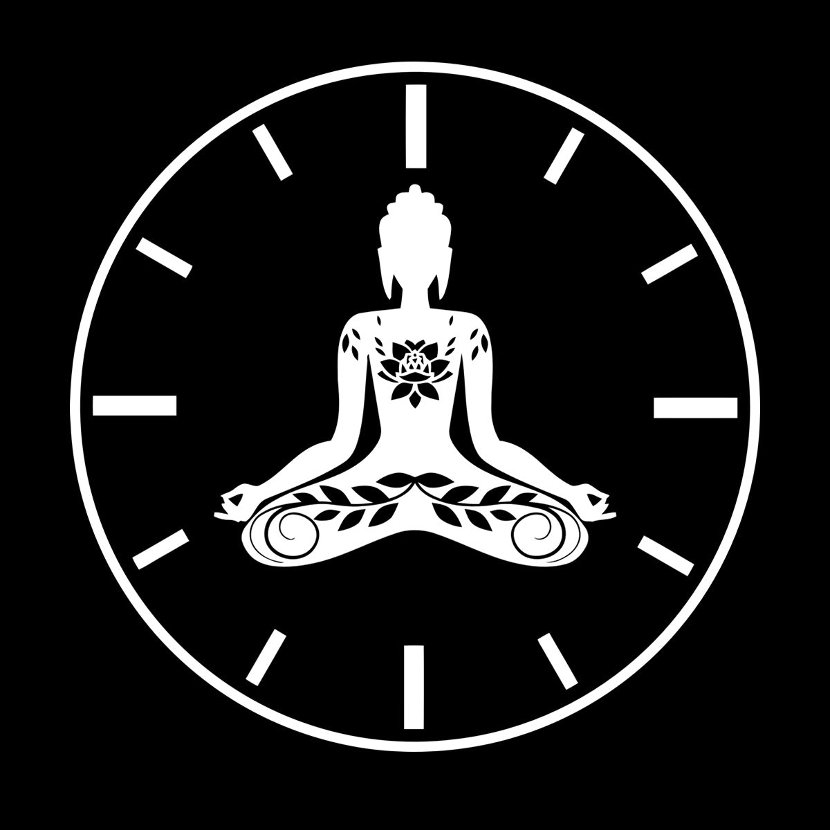 Wall Stickers Paster Paper Yoga Time Lotus Meditation Pose Zen Flowers Tattoo Culture