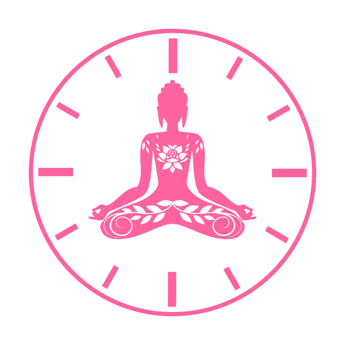 Wall Stickers Paster Paper Yoga Time Lotus Meditation Pose Zen Flowers Tattoo Culture