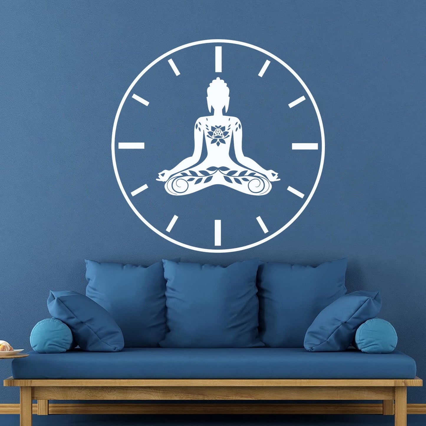 Wall Stickers Paster Paper Yoga Time Lotus Meditation Pose Zen Flowers Tattoo Culture