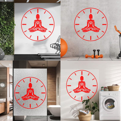 Wall Stickers Paster Paper Yoga Time Lotus Meditation Pose Zen Flowers Tattoo Culture