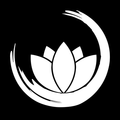 Wall Vinyl Sticker Decor Zen Enso Om Lotus Flower Bud Symbol Yoga Room Removable Without Leaving Glue
