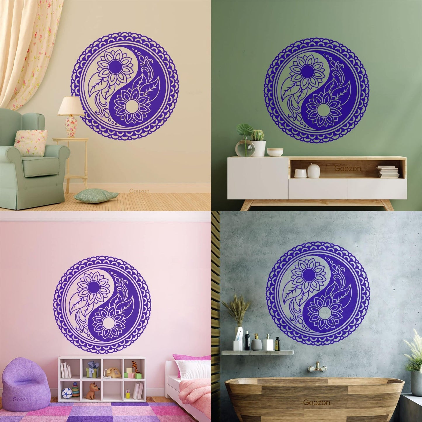 Zen Mandala Flower Buddhism Ation Fine Carving Stickers Self Adhesive