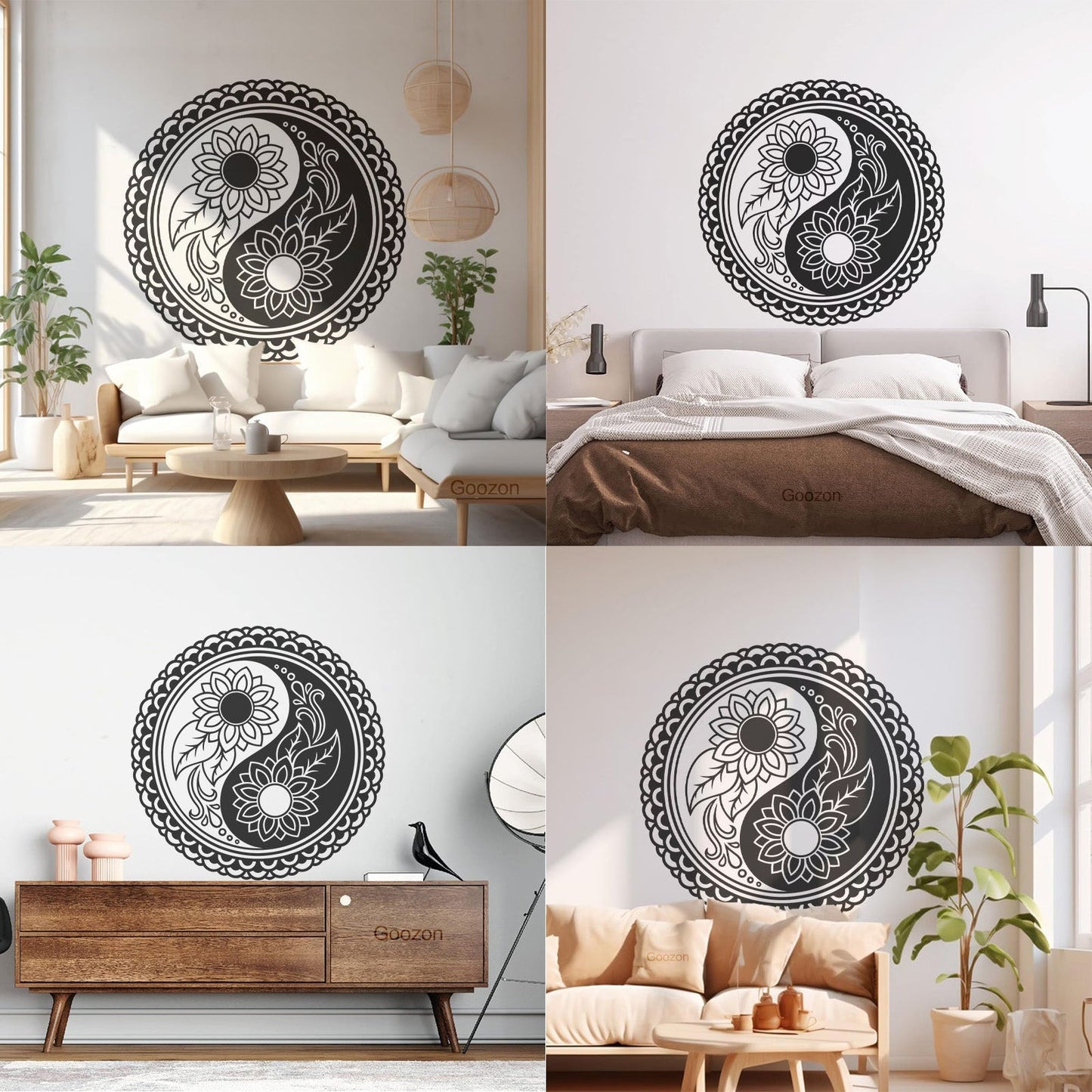 Zen Mandala Flower Buddhism Ation Fine Carving Stickers Self Adhesive