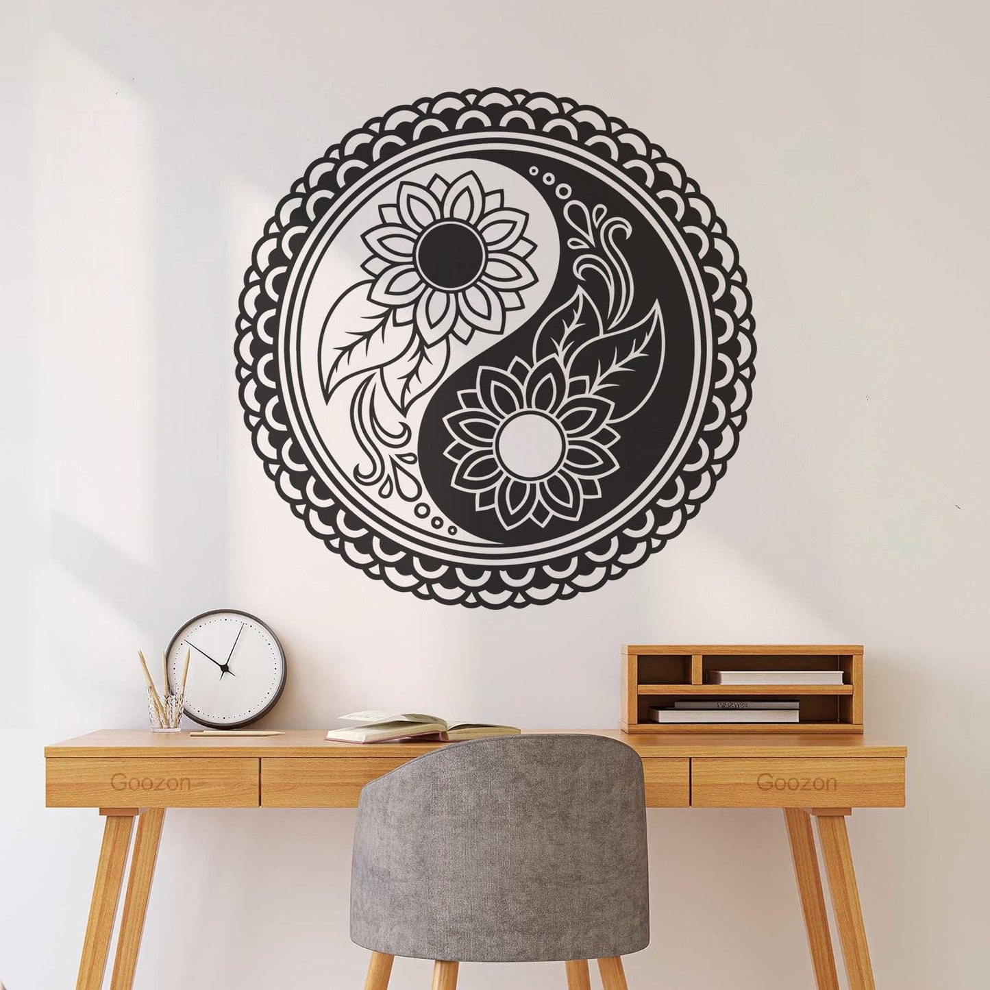 Zen Mandala Flower Buddhism Ation Fine Carving Stickers Self Adhesive