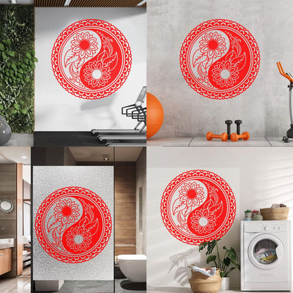 Zen Mandala Flower Buddhism Ation Fine Carving Stickers Self Adhesive