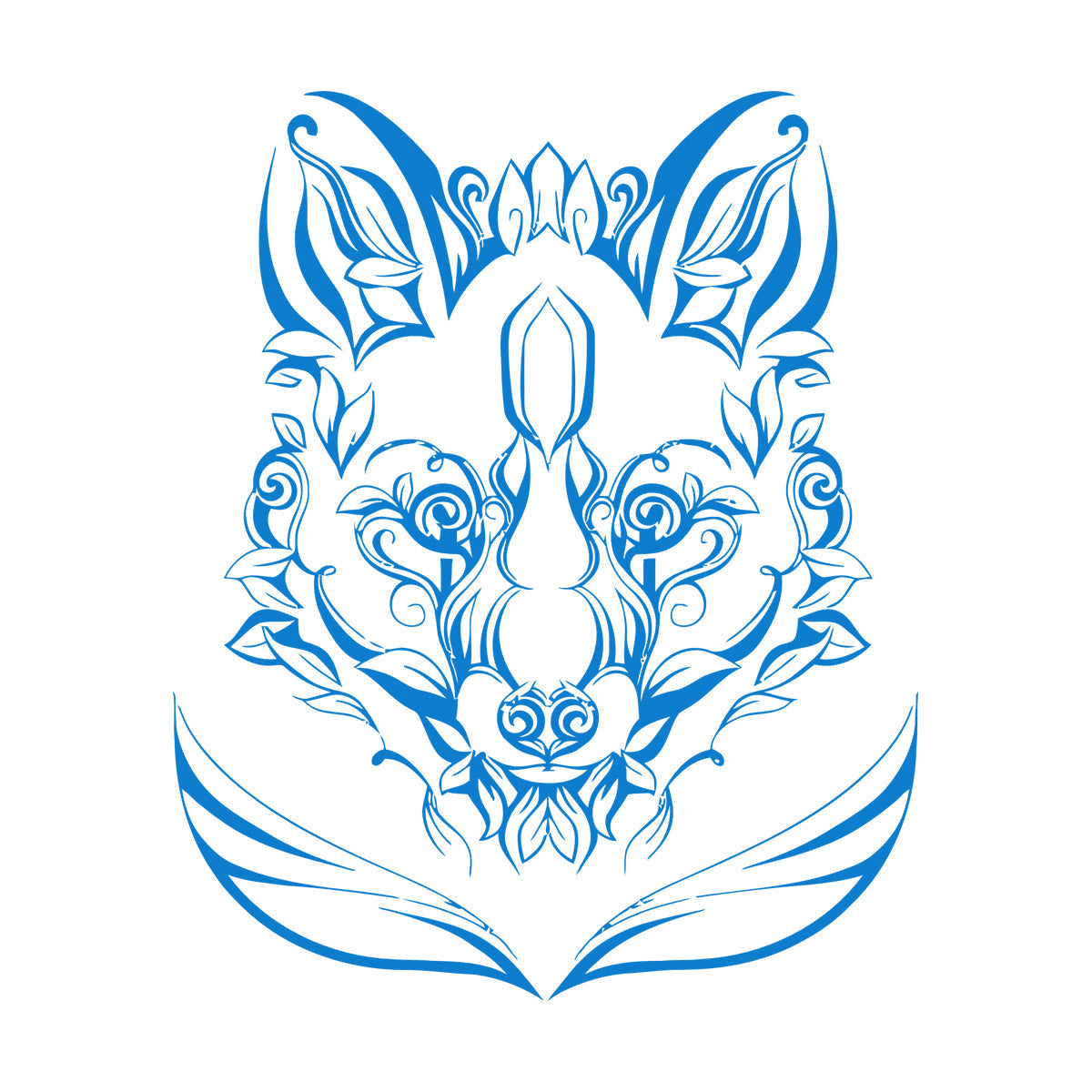 Fine Carving Decals Animal Fox Predator Flowers Patterns Characters Multi Color Selection