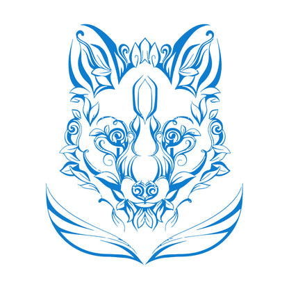 Fine Carving Decals Animal Fox Predator Flowers Patterns Characters Multi Color Selection