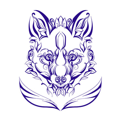 Fine Carving Decals Animal Fox Predator Flowers Patterns Characters Multi Color Selection