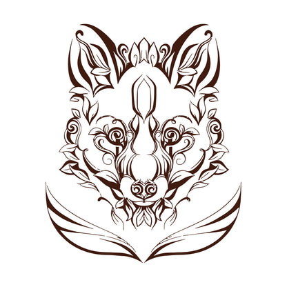 Fine Carving Decals Animal Fox Predator Flowers Patterns Characters Multi Color Selection