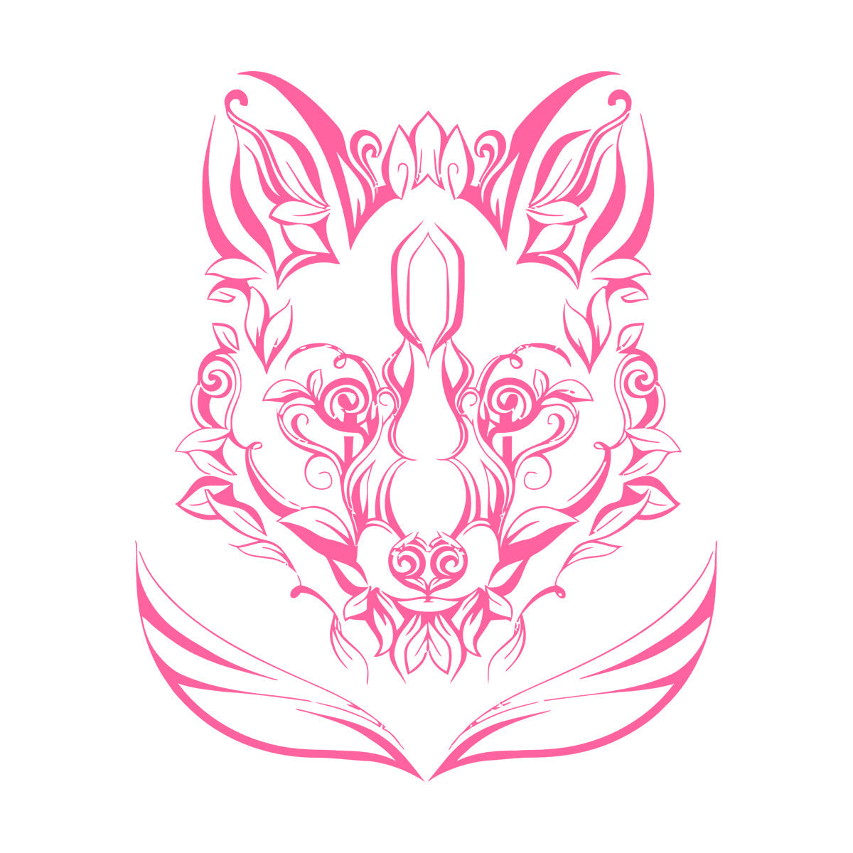 Fine Carving Decals Animal Fox Predator Flowers Patterns Characters Multi Color Selection